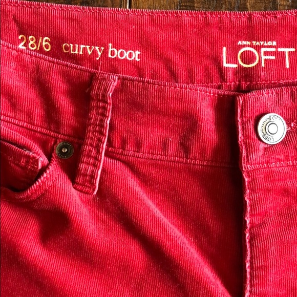 Loft red corduroy pants - Picture 2 of 8
